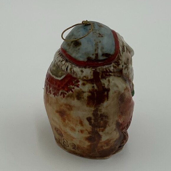 VTG Santa Wise Man Salamander Pottery Signed Ornament Bell 1982 - Picture 4 of 9